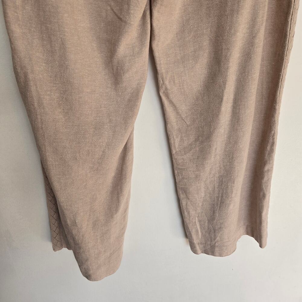 Jason Wu Quiet Luxury Linen Minimalist Pants Coastal Natural Braided Women 6 - Picture 5 of 13
